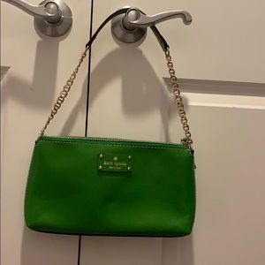 Bright green Kate spade side purse